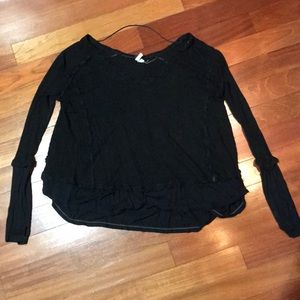 Free people black tunic sweater